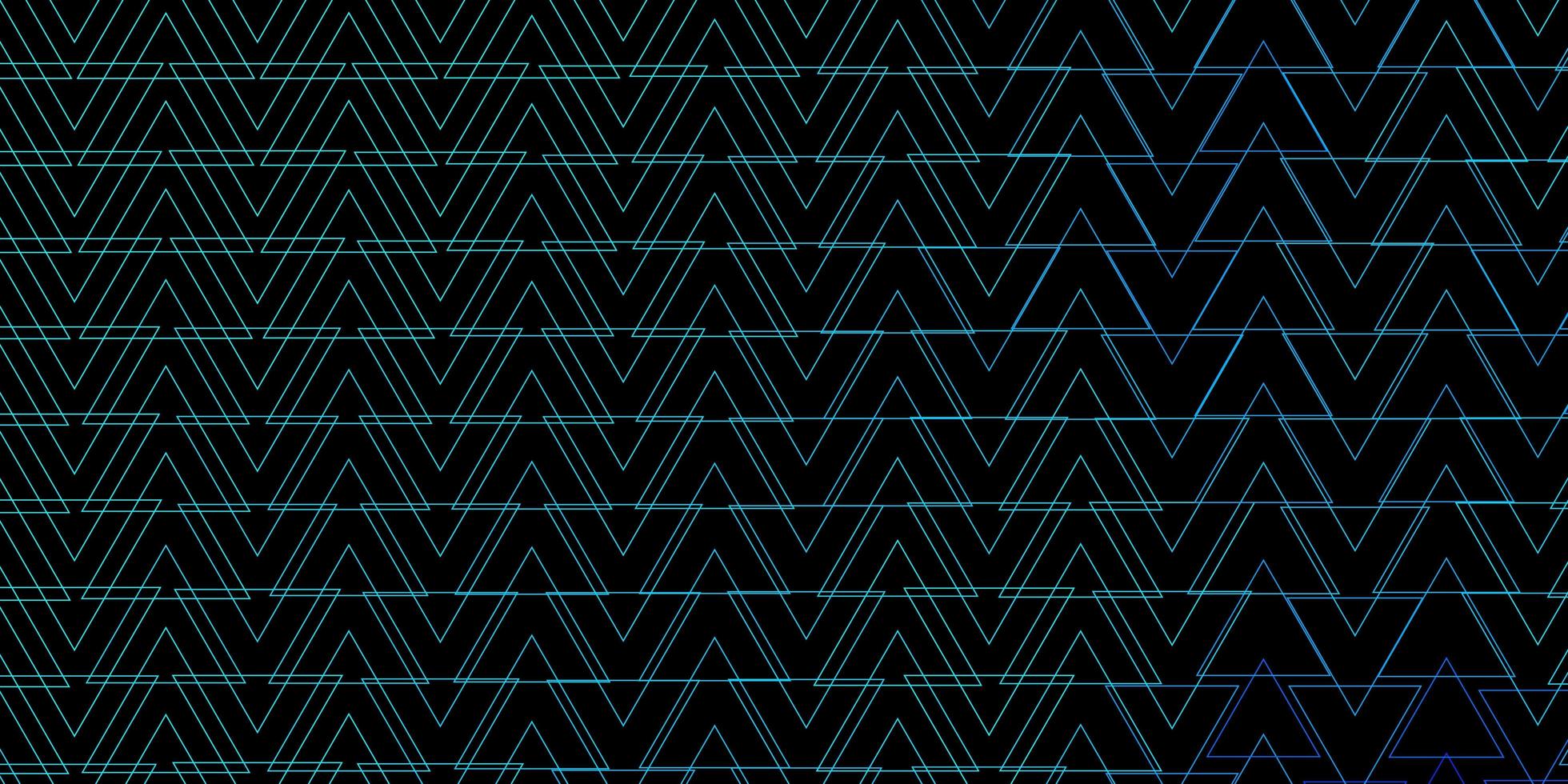 padrão de vetor azul escuro com linhas, triângulos. triângulos gradientes em estilo abstrato de forma simples. padrão para comerciais.