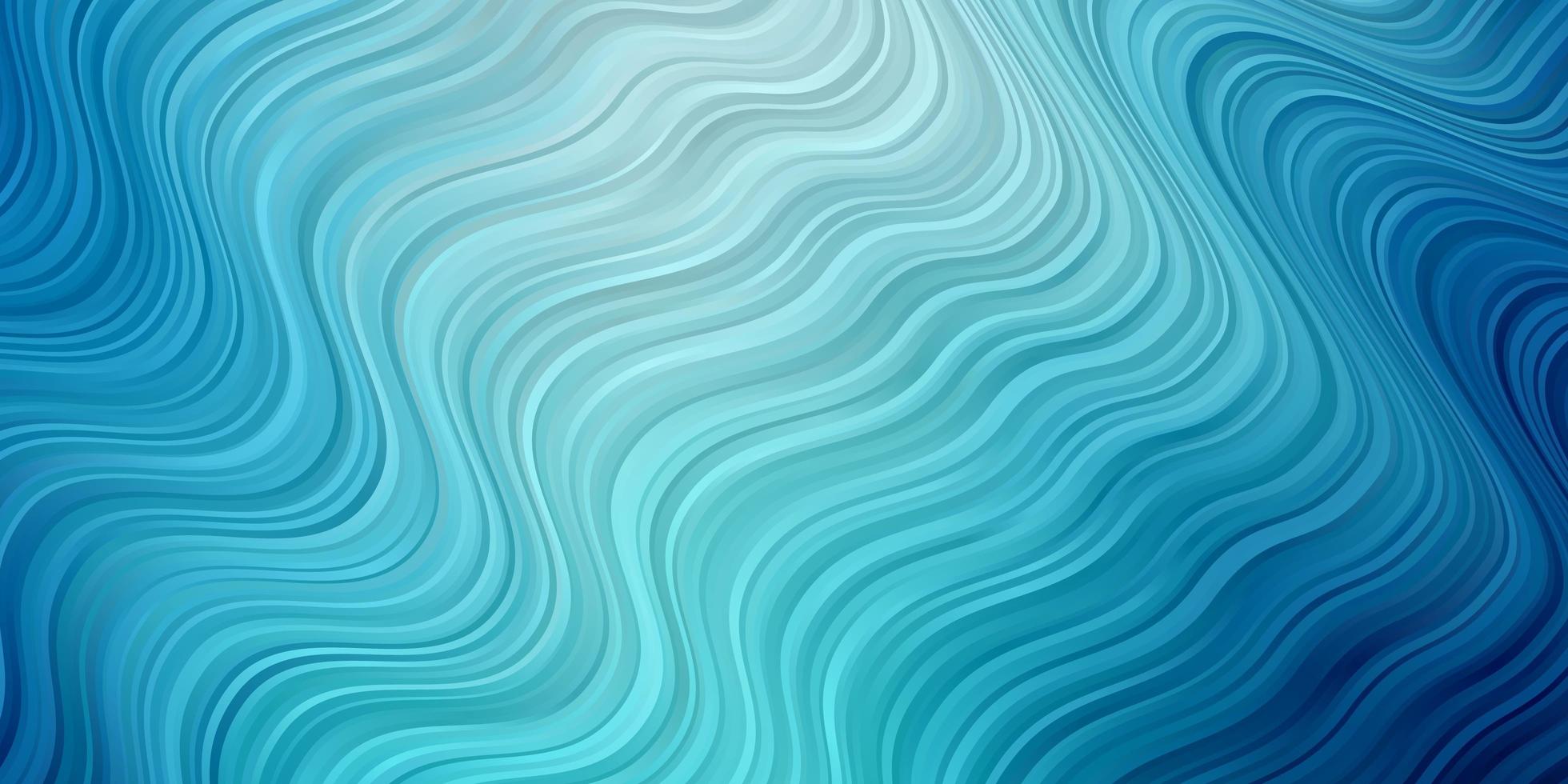 pano de fundo azul claro do vetor com curvas. ilustração abstrata com linhas gradientes curvas. design para a promoção de seus negócios.