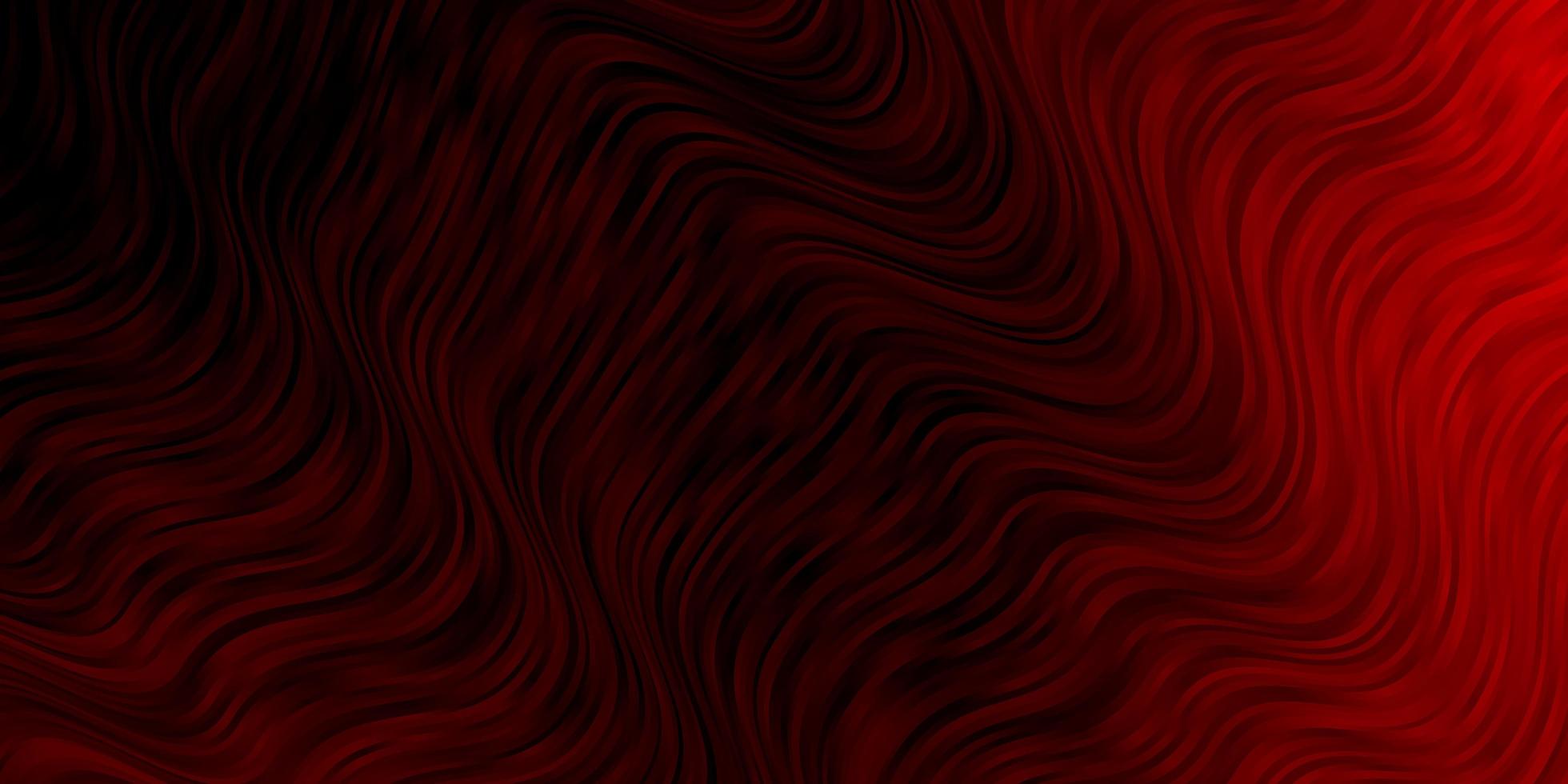 fundo vector vermelho escuro com linhas curvas. nova ilustração colorida com linhas dobradas. design para a promoção de seus negócios.