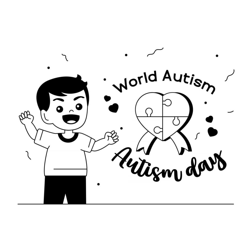 solução de quebra-cabeça para autismo vetor