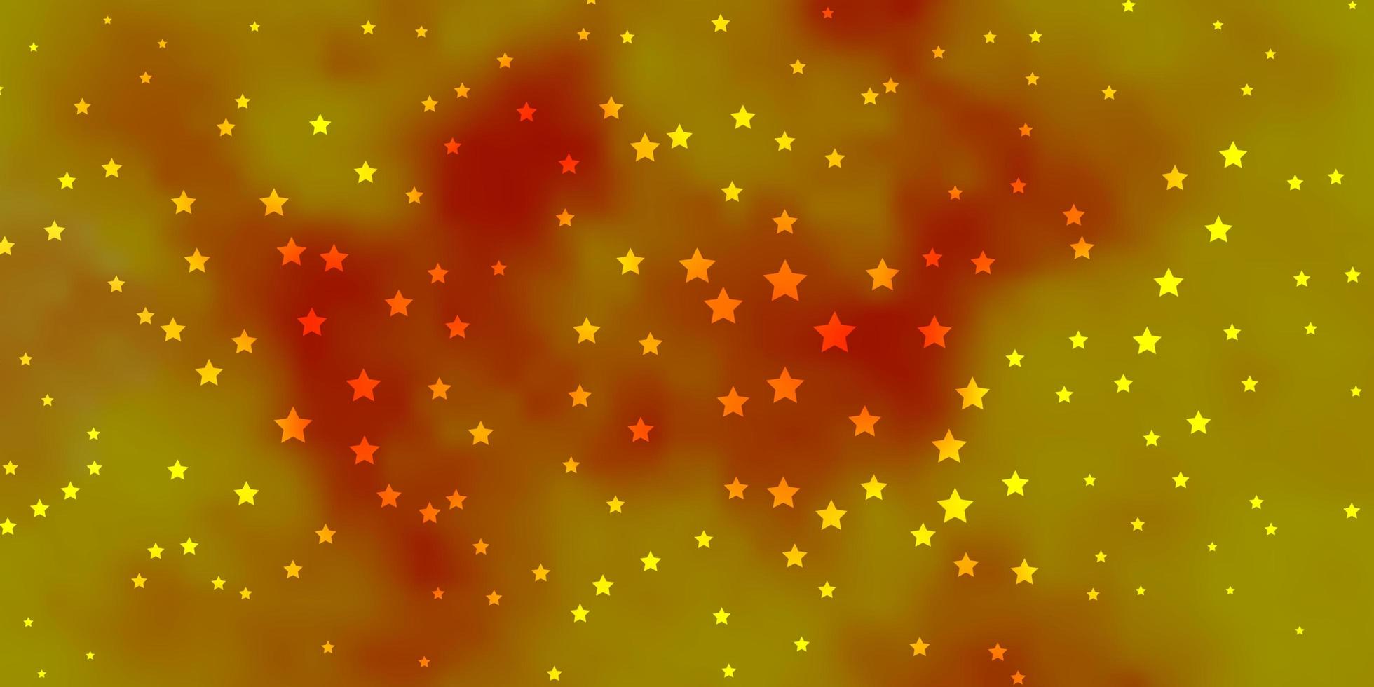 textura de vetor rosa e amarelo escuro com belas estrelas. ilustração colorida em estilo abstrato com estrelas gradientes. melhor design para seu anúncio, pôster, banner.