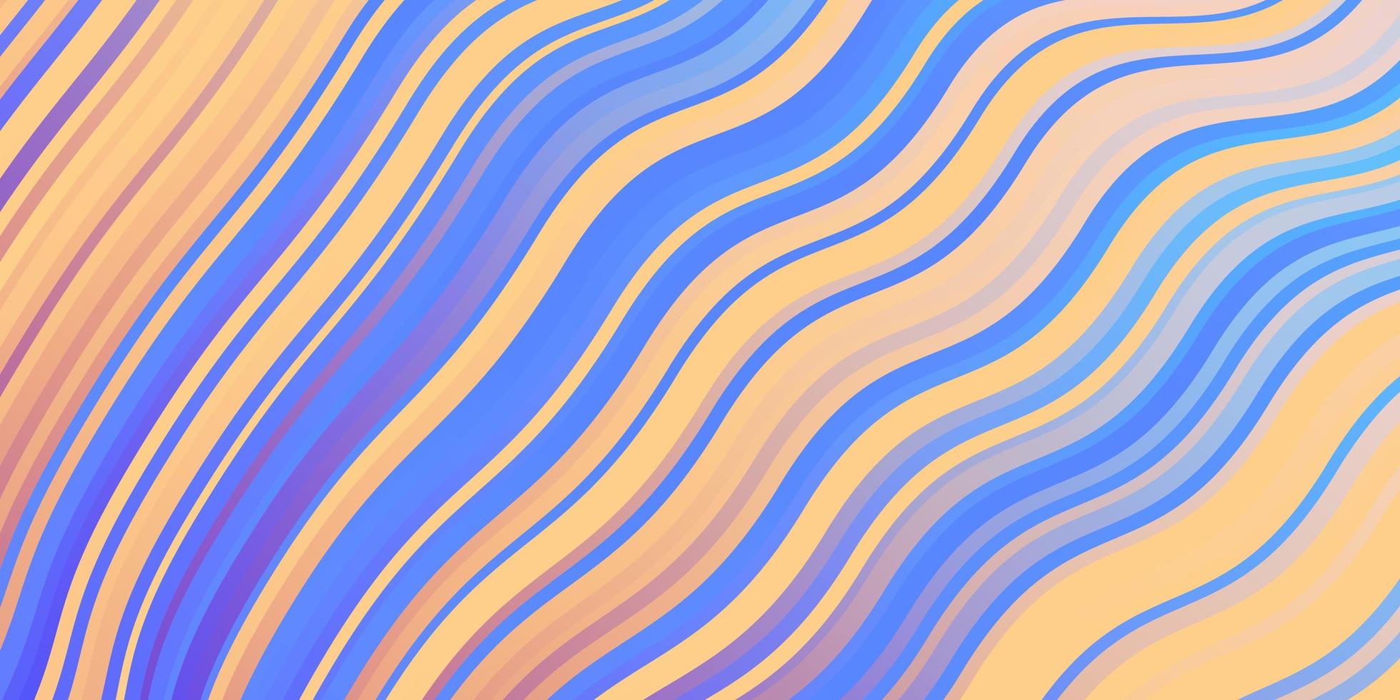 padrão de vetor azul e amarelo claro com linhas. ilustração abstrata de gradiente com linhas irônicas. design inteligente para suas promoções.