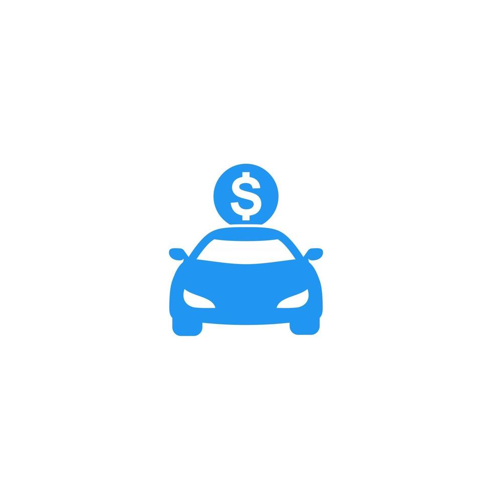 empréstimo de carro, ícone de pagamentos vetor