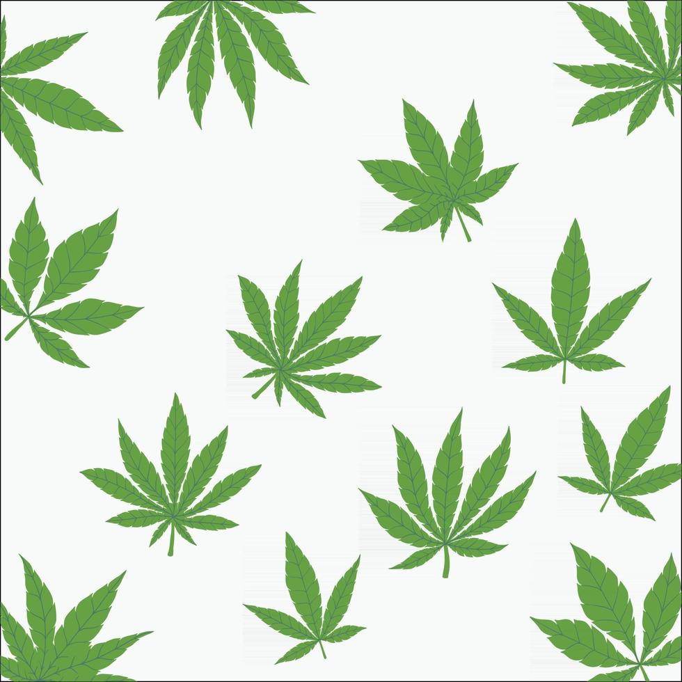 coleção de folhas de cannabis desenho à mão livre sobre fundo branco. ilustração vetorial. vetor