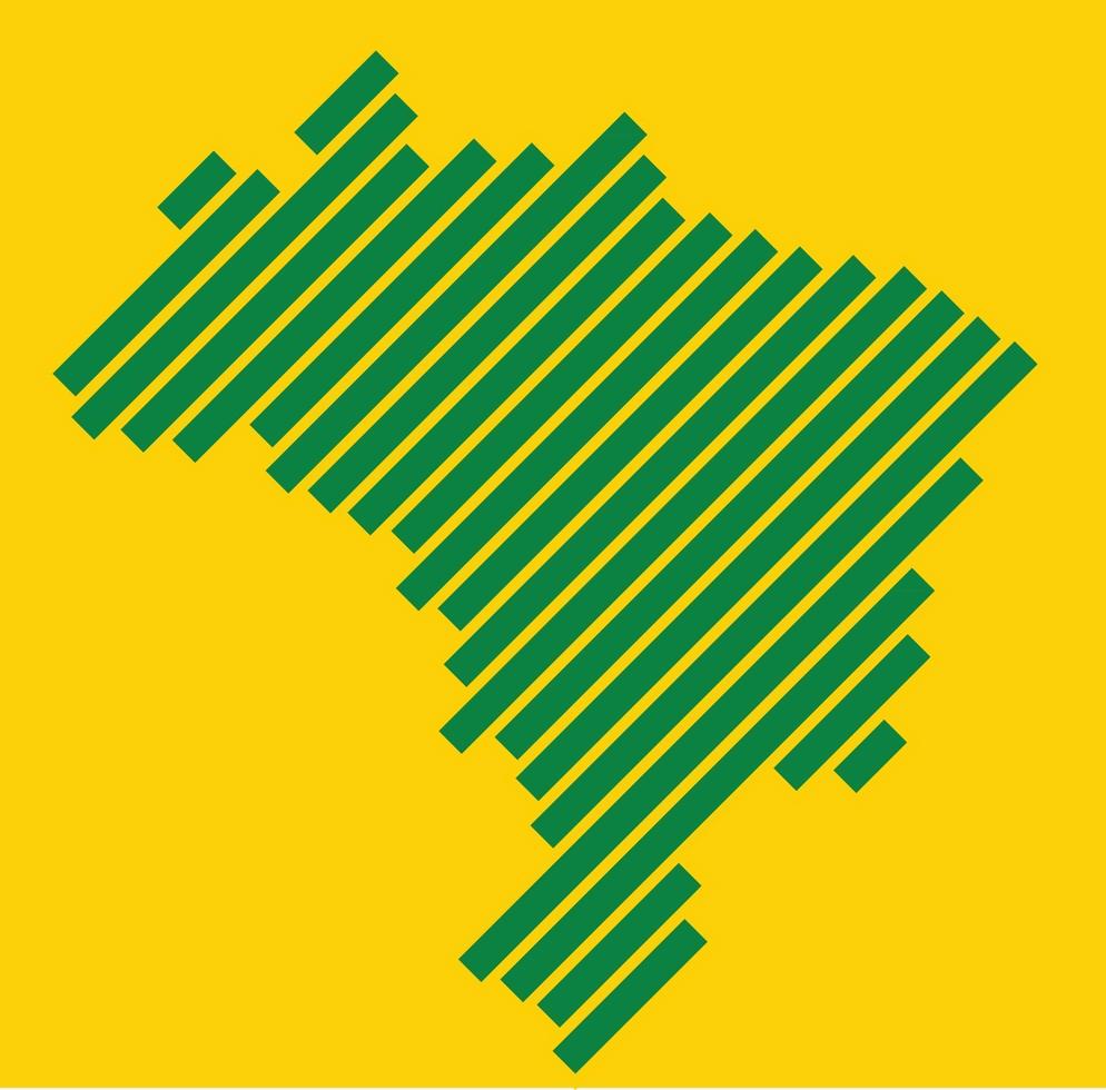 simplicidade geometria abstrata moderna mapa do brasil. ilustração vetorial. vetor