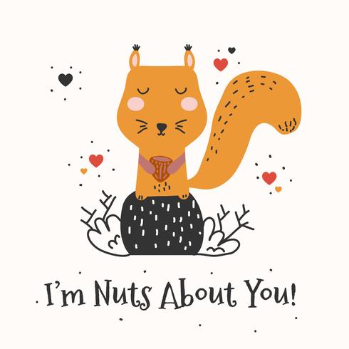 Eu sou Nuts About You Vector
