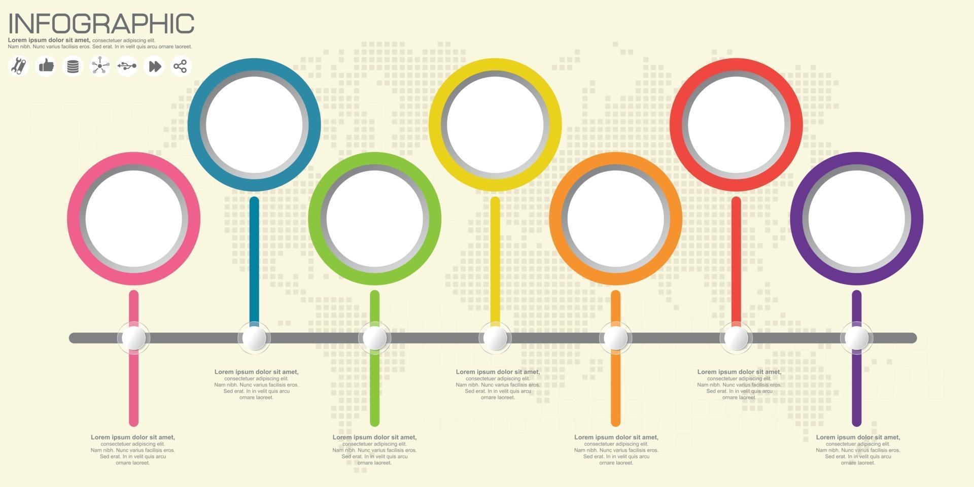 infográficos de negócios círculo ilustração em vetor estilo origami. pode ser usado para layout de fluxo de trabalho, banner, diagrama, opções de número, opções de intensificação, design de web.