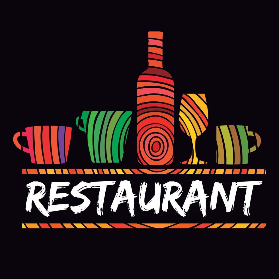 restaurante de logotipo de conceito vetor