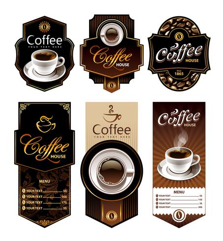 Banners de design de café vetor