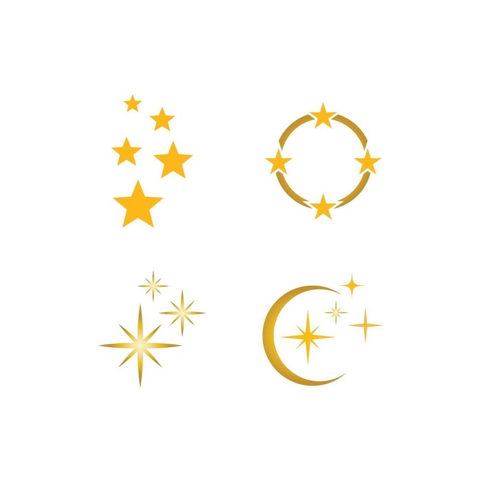 logotipo da estrela dourada vetor