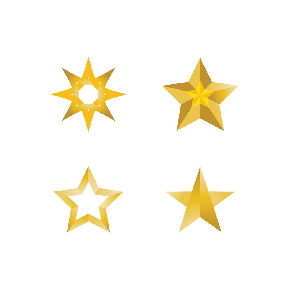 logotipo da estrela dourada vetor