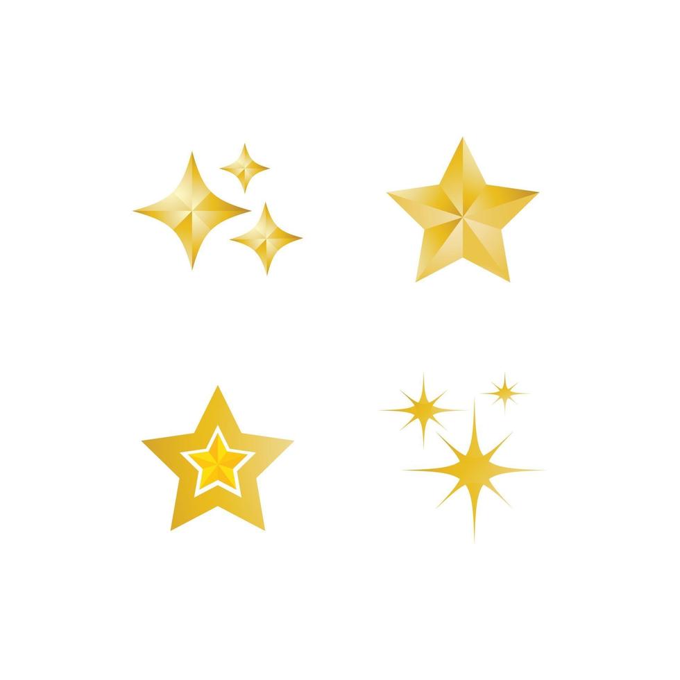 logotipo da estrela dourada vetor