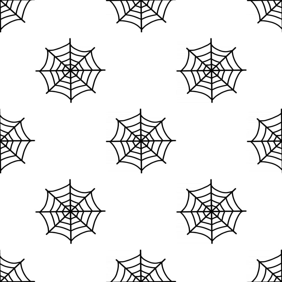 o padrão da teia de aranha. design para o dia das bruxas, feriados. padrão de halloween. mão desenhada ilustração vetorial. vetor