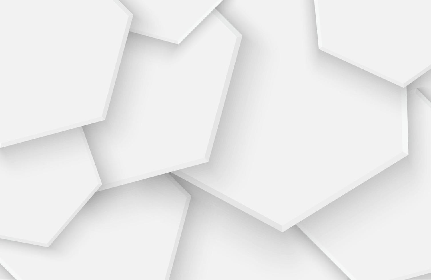 fundo branco moderno texturizado com padrão hexágono abstrato vetor