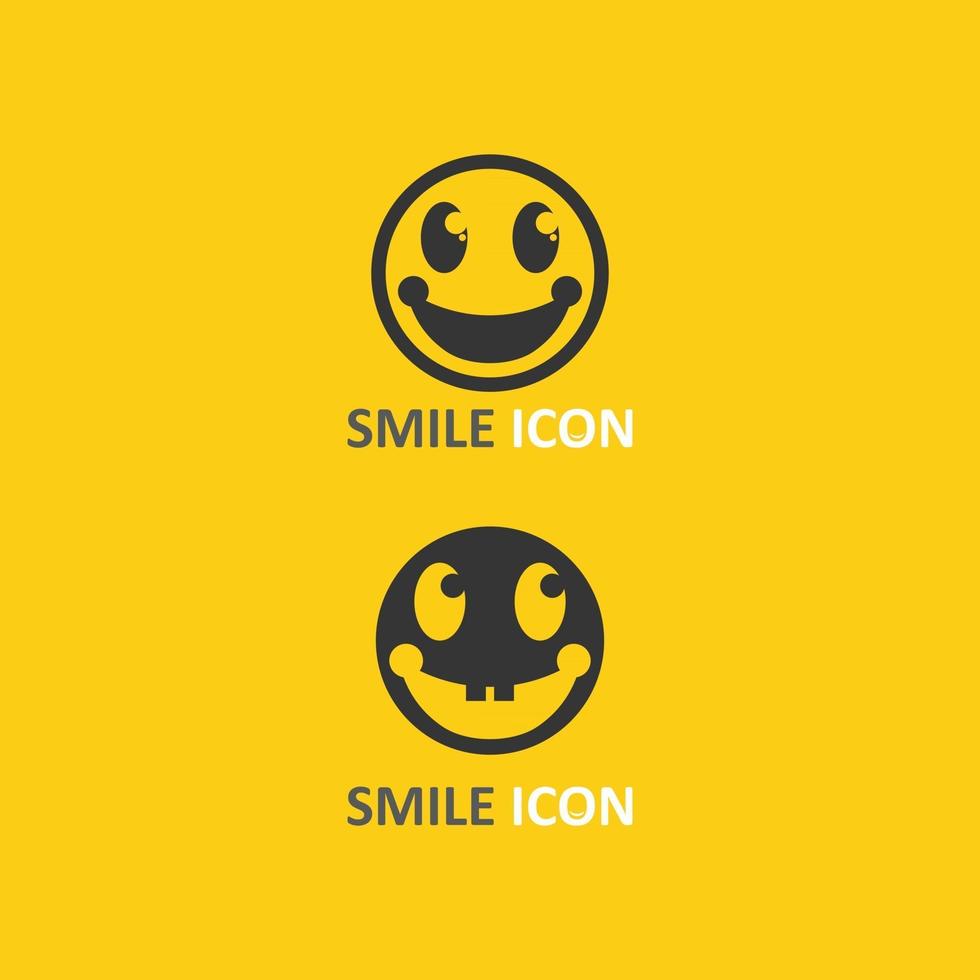 ícone de sorriso, sorriso, design de vetor de logotipo negócios de emoticons felizes, design engraçado e felicidade de emoji de vetor