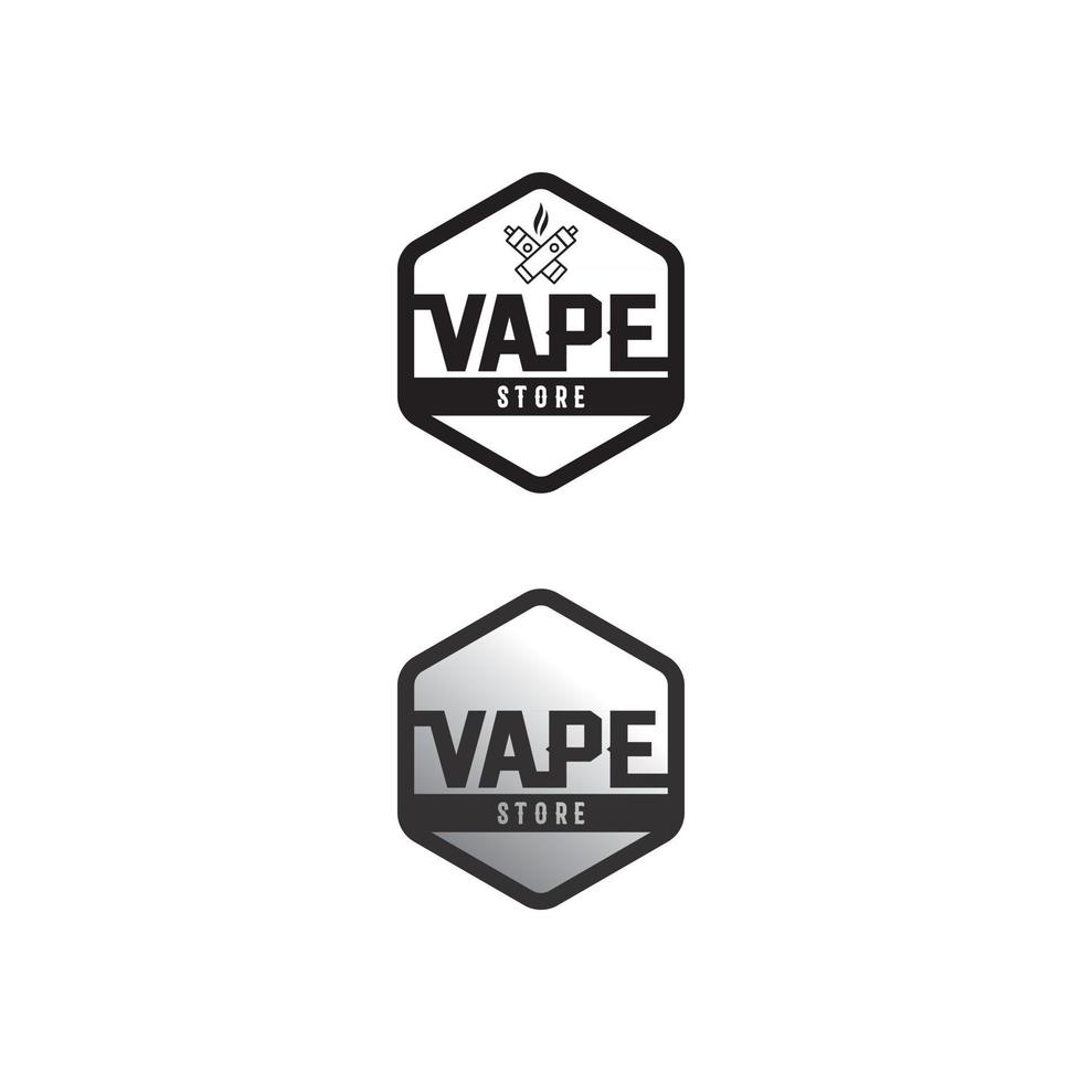 vetor de fumaça de ícone de logotipo de vapor e vapor e cenografia para dispositivo de vaporização de vapor e fumaça moderna de estilo de vida