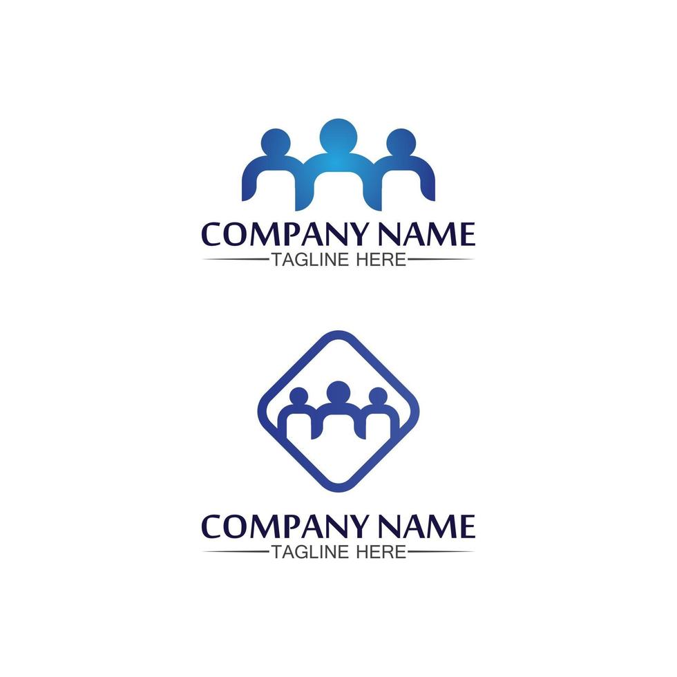 logotipo de pessoas, equipe, sucesso de pessoas, trabalho, grupo e comunidade, vetor de logotipo de empresa e empresa de grupo e cuidados de design, ícone de família logotipo de sucesso