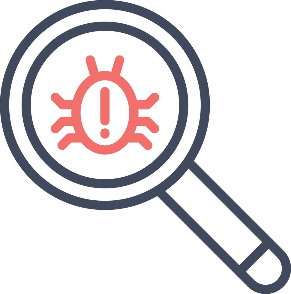 ícone de bug de pesquisa vetor