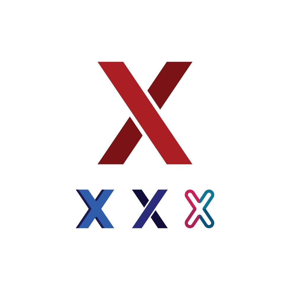 x logotipo e letra x vetor, modelo de logotipo, ilustração, desenho vetorial, gráfico, alfabeto, símbolo, inicial, marca vetor