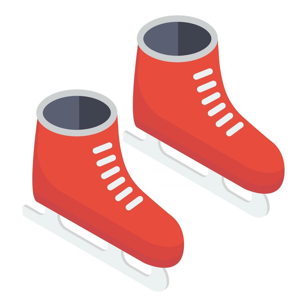 sapatos de patinação no gelo vetor