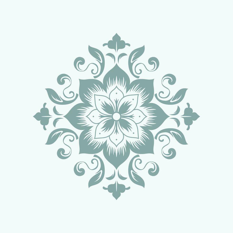 floral mandala emblema vetor - da natureza beleza e intrincado simetria dentro cativante Projeto