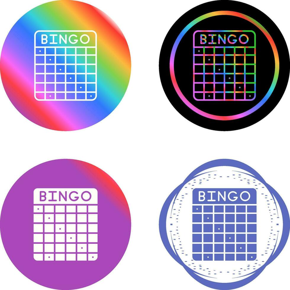 ícone de vetor de bingo