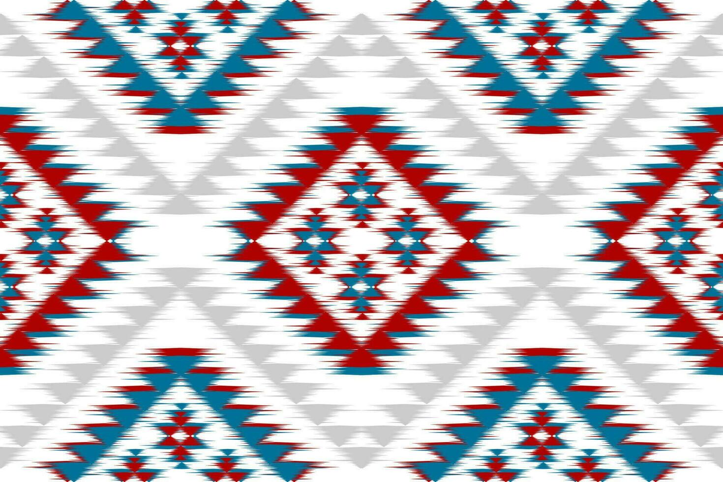 padrão sem emenda de ikat étnico em tribal. estilo americano, mexicano. impressão de ornamento geométrico asteca. vetor