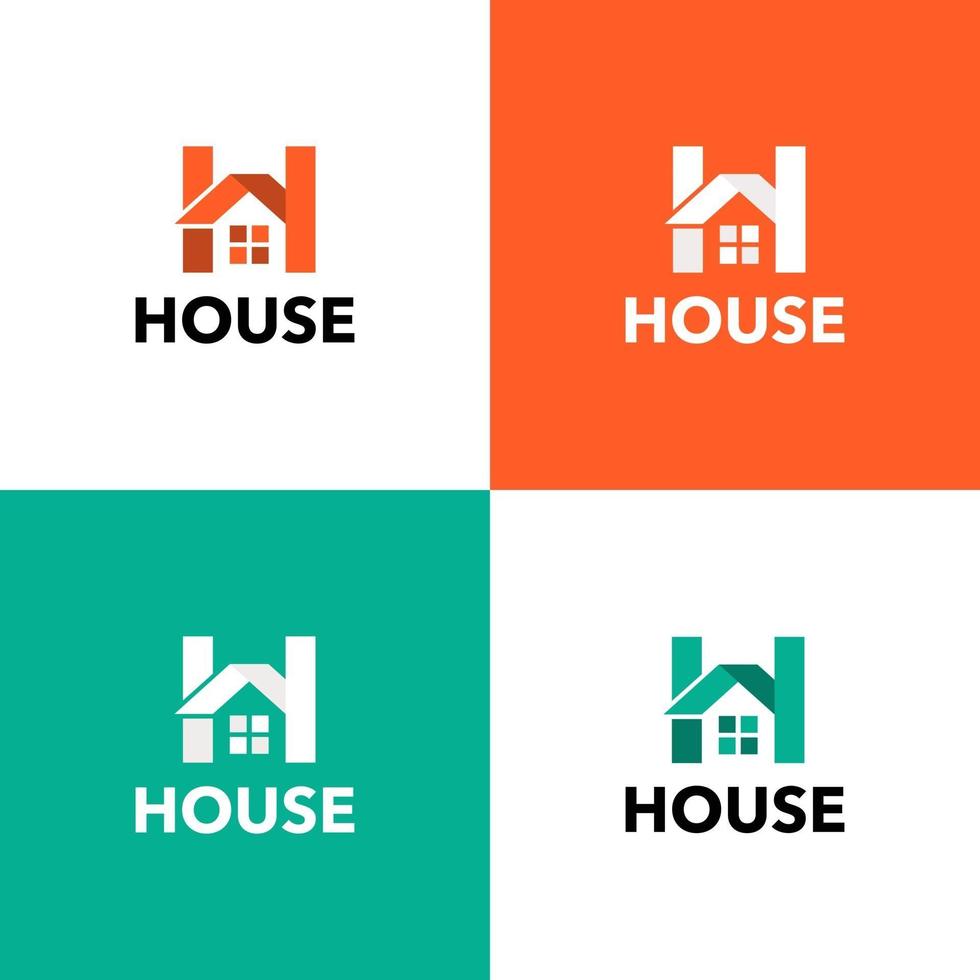 conceito de vetor de design de logotipo de casa