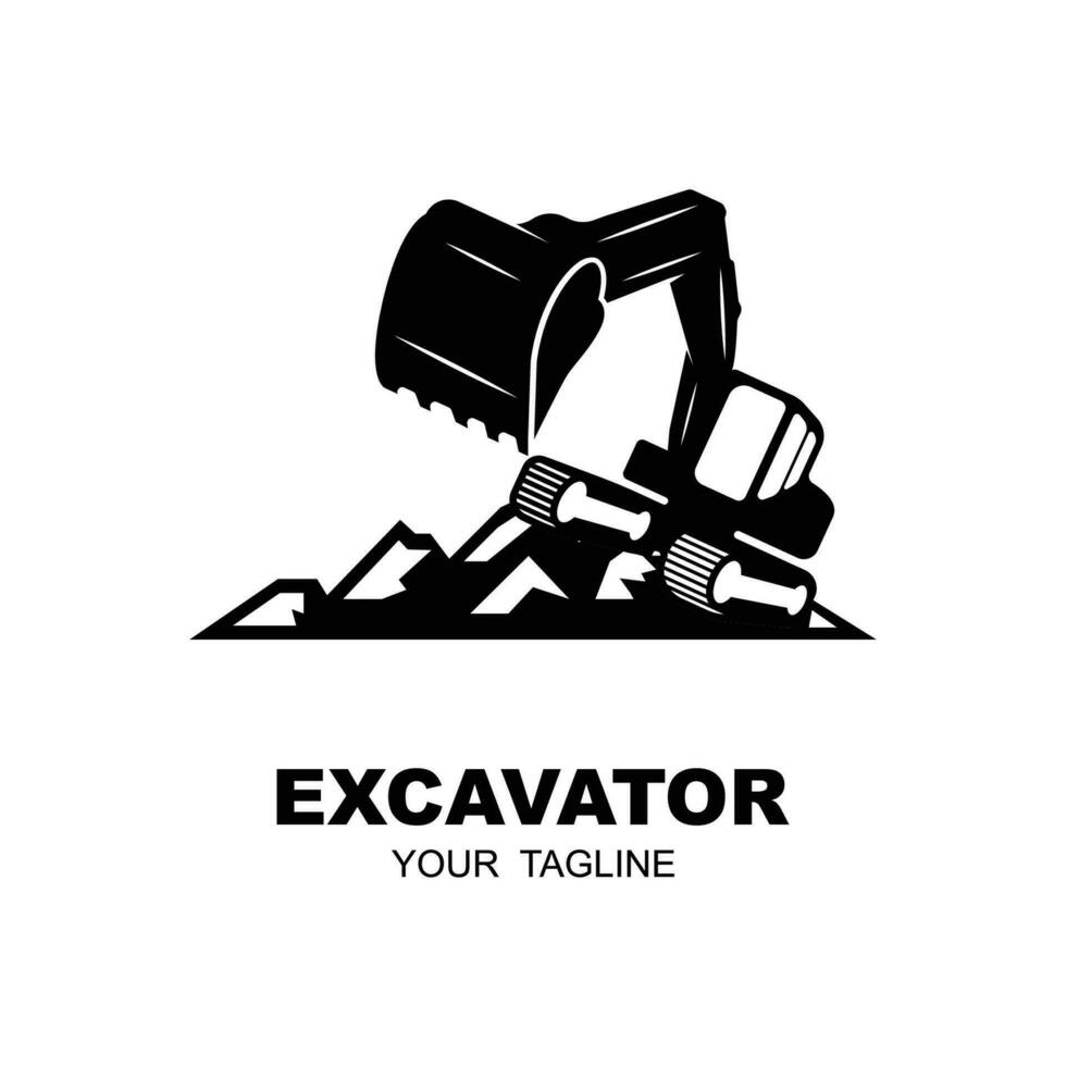 escavadora logotipo vetor ícone ilustração Projeto