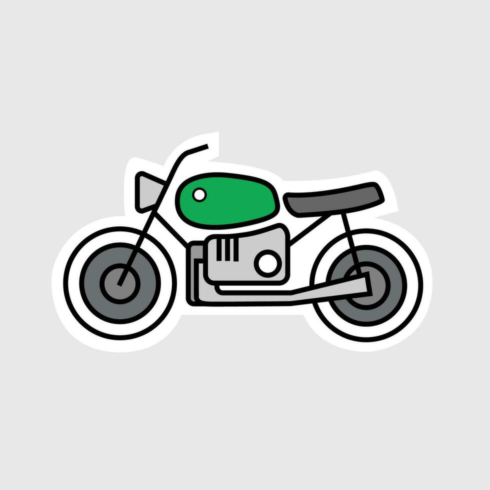 verde moto dentro vetor estilo com esboço