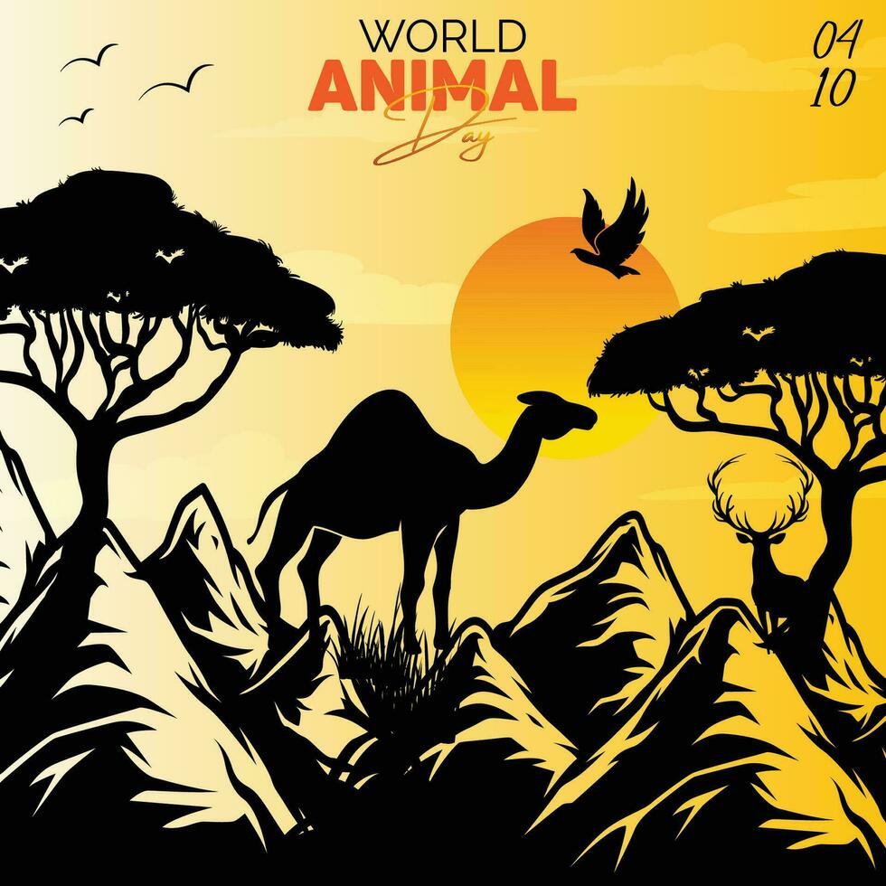 dia mundial dos animais vetor