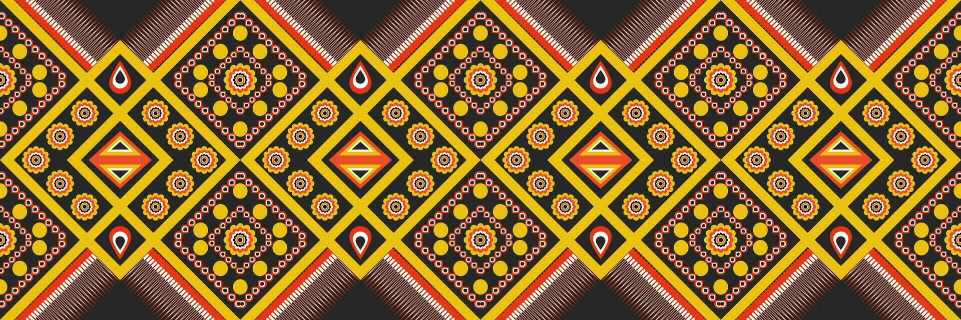 desatado padrão, tradicional étnico padronizar em Preto fundo, asteca abstrato vetor padronizar