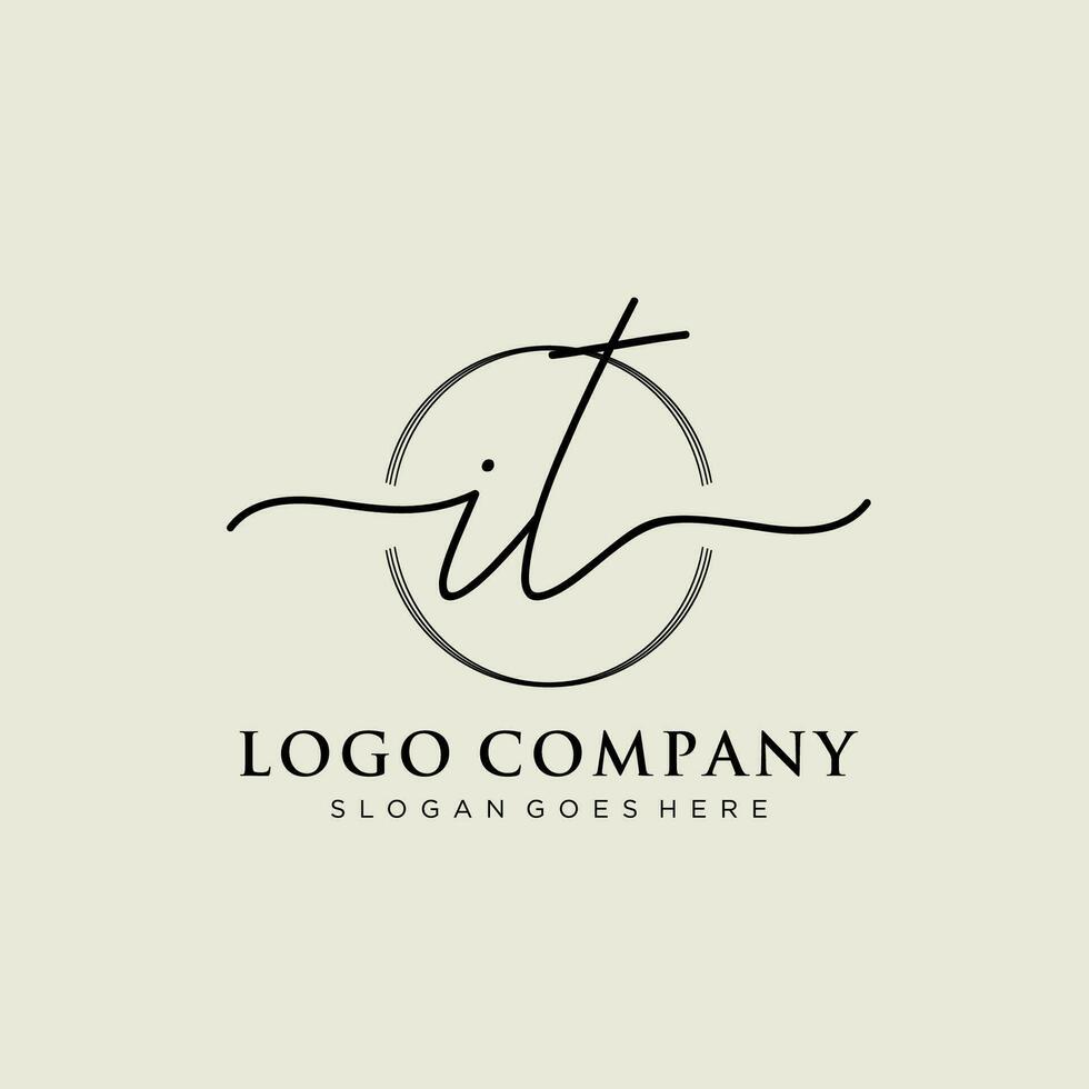 inicial isto feminino logotipo coleções modelo. caligrafia logotipo do inicial assinatura, casamento, moda, joalheria, butique, floral e botânico com criativo modelo para qualquer companhia ou negócios. vetor