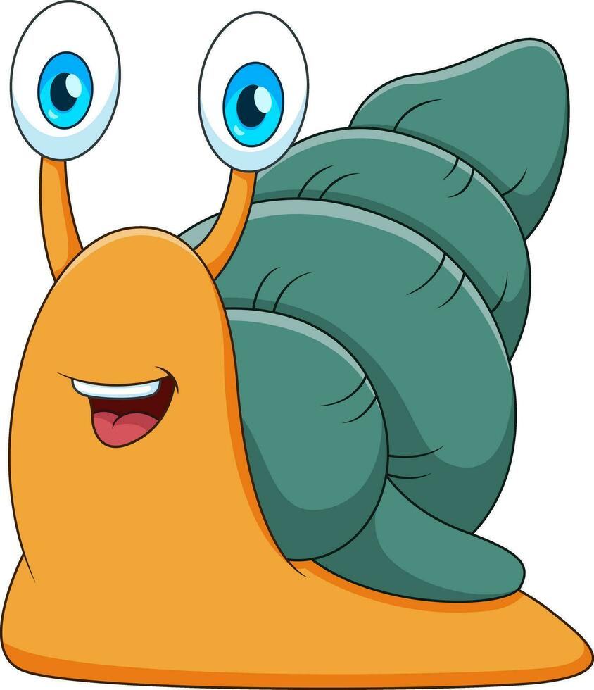 fofa Caracol mascote personagem desenho animado vetor