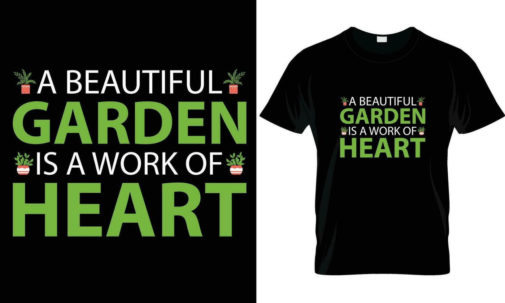 jardinagem camiseta Projeto vetor gráfico.