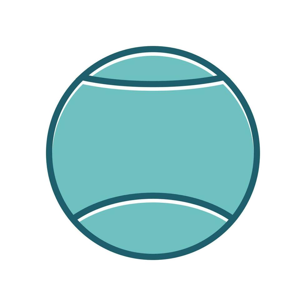 modelo de design de vetor de ícone de bola de tênis simples e limpo