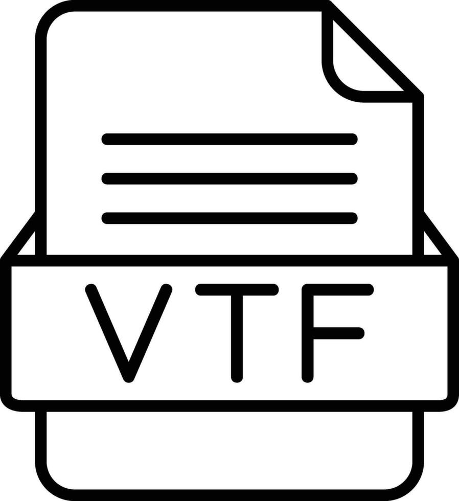 vtf Arquivo formato linha ícone vetor