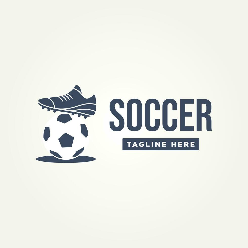 minimalista futebol futebol logotipo modelo vetor ilustração Projeto. simples moderno Esportes vestuário, futebol clube, Esportes evento logotipo conceito