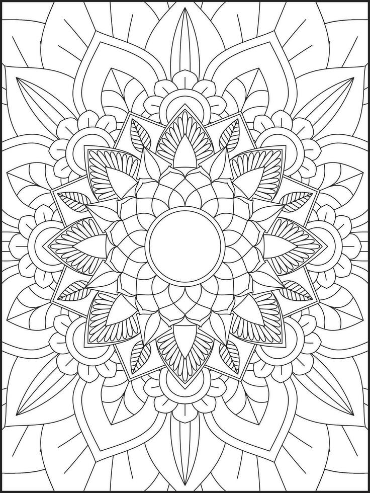 mandala. crianças coloração Páginas. mandala coloração Páginas. adultos coloração Páginas. coloração página vetor