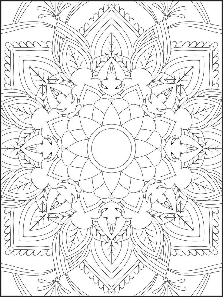 mandala. crianças coloração Páginas. mandala coloração Páginas. adultos coloração Páginas. coloração página vetor