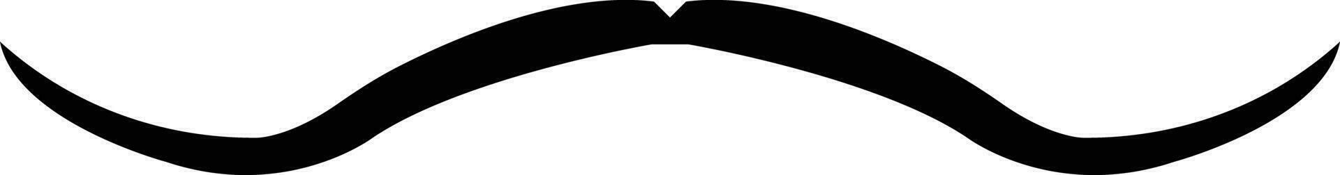 bigode. Preto silhueta do adulto homem bigodes. símbolo do pai dia. vetor ilustração. bigode para homens face