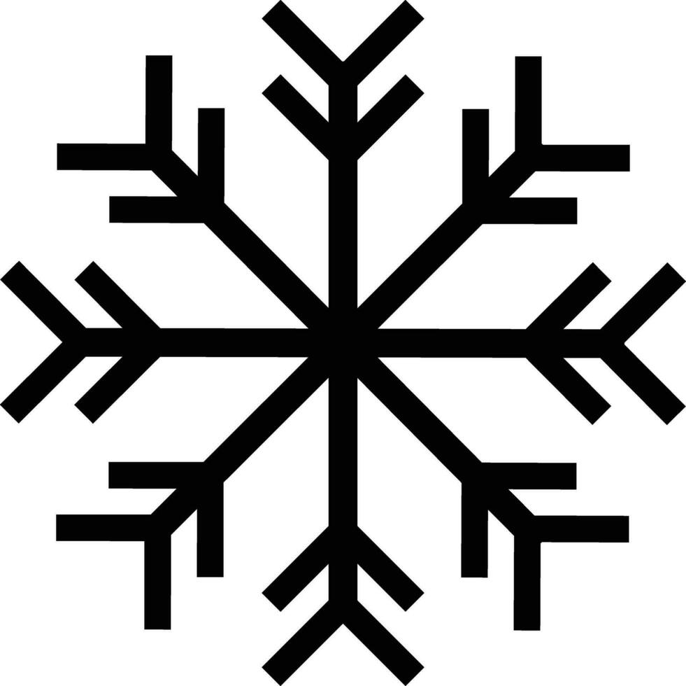 floco de neve inverno vetor ícone. neve queda símbolo. gelo flack placa. inverno elemento. padronizar frio cristal