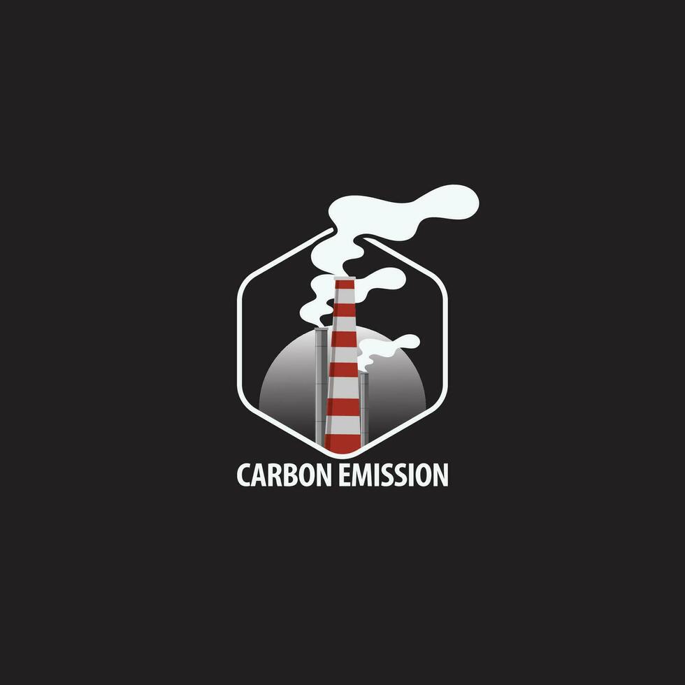 co2 emissão logotipo vetor