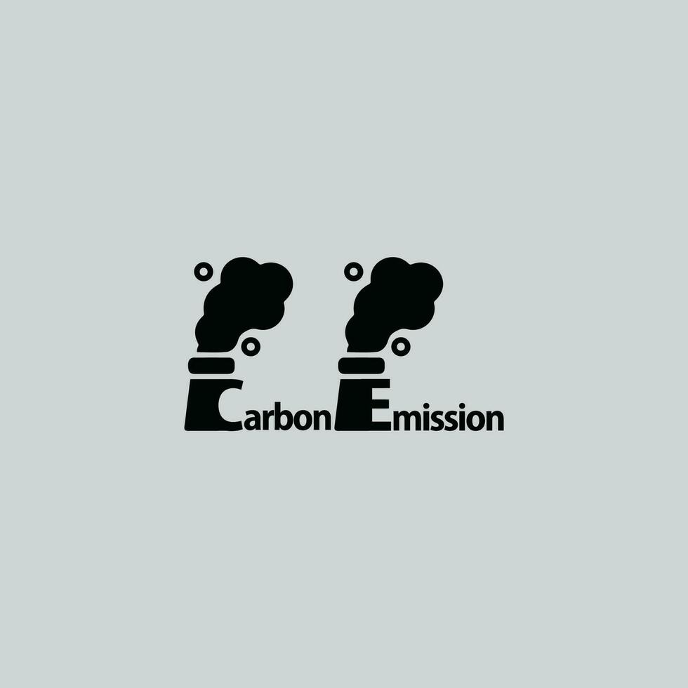 co2 emissão logotipo vetor