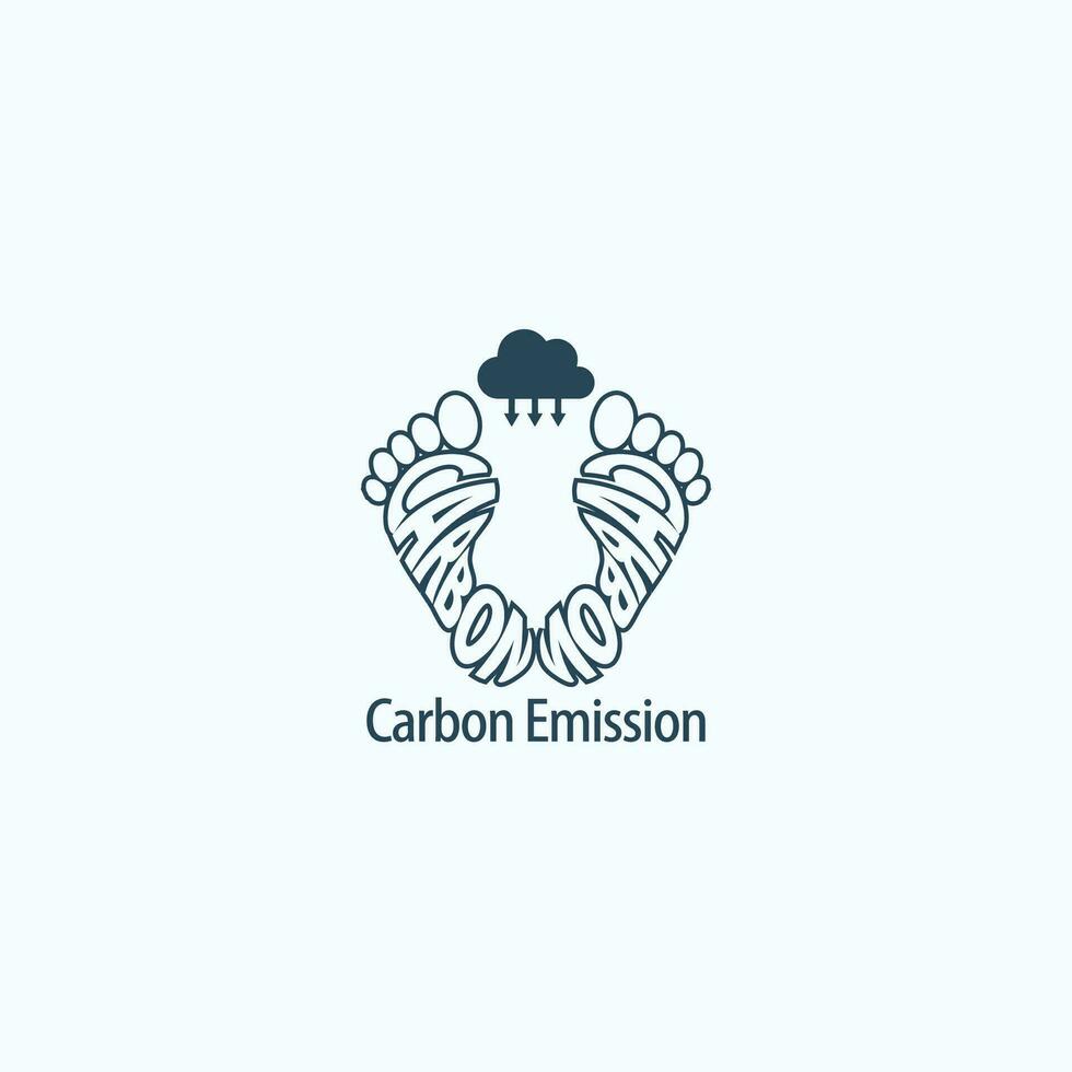 co2 emissão logotipo vetor