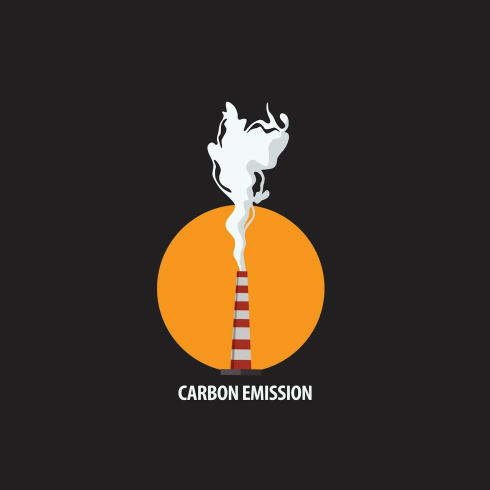 co2 emissão logotipo vetor