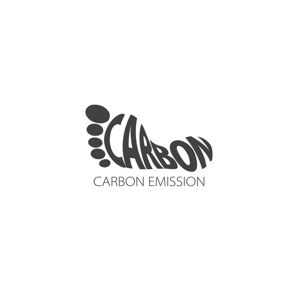 co2 emissão logotipo vetor