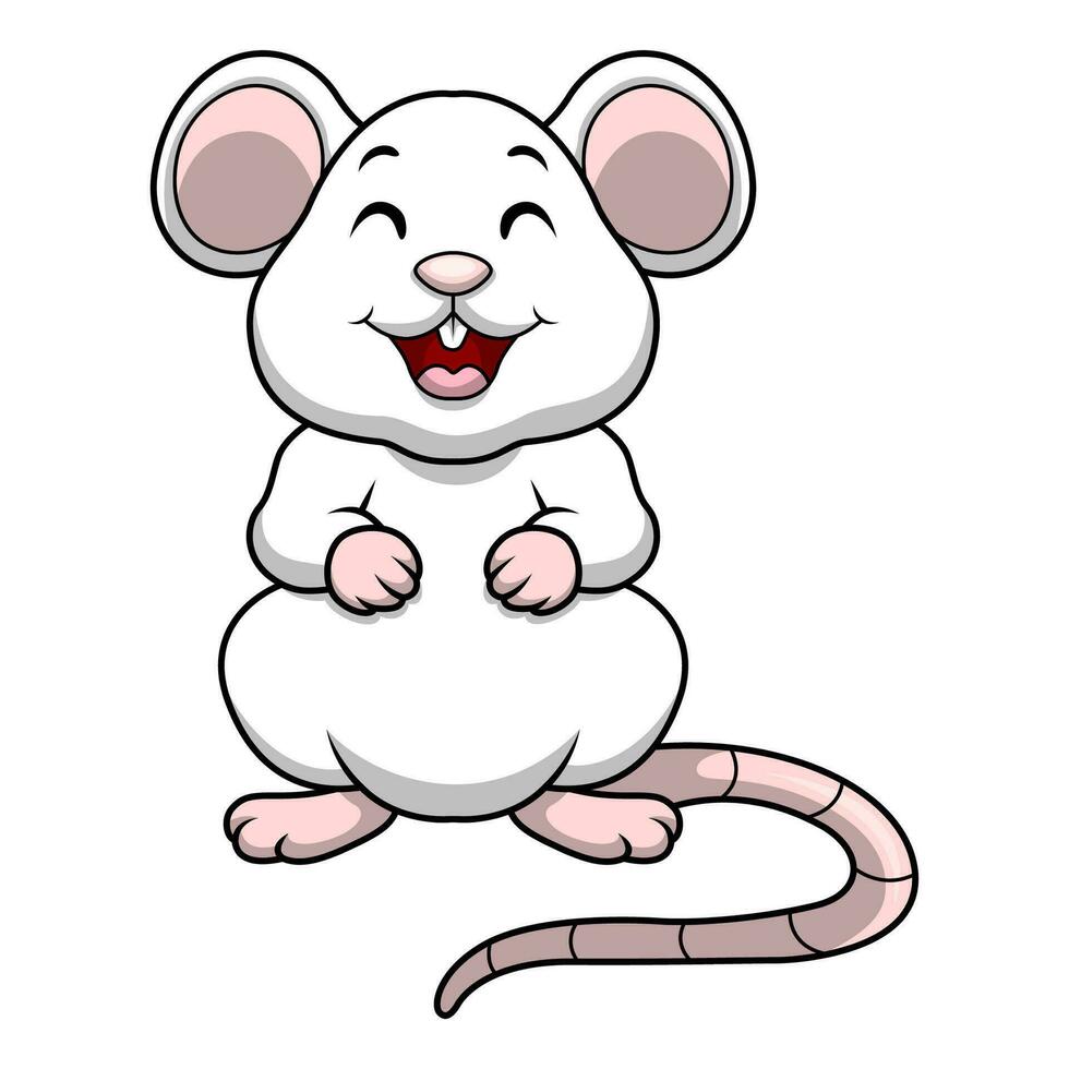 fofa rato desenho animado em branco fundo vetor