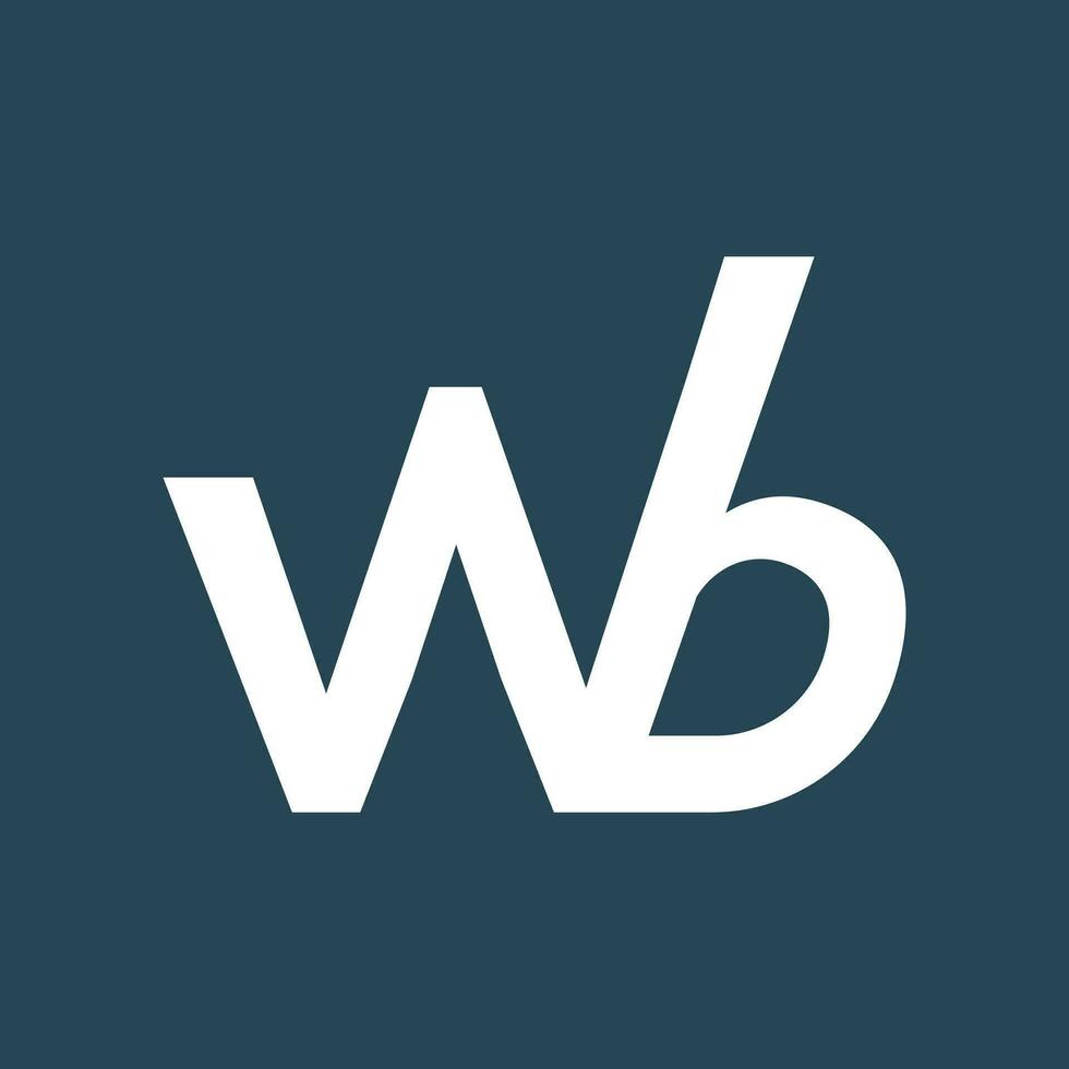 carta wb monograma logotipo ,moderno logotipo desenhos modelo vetor