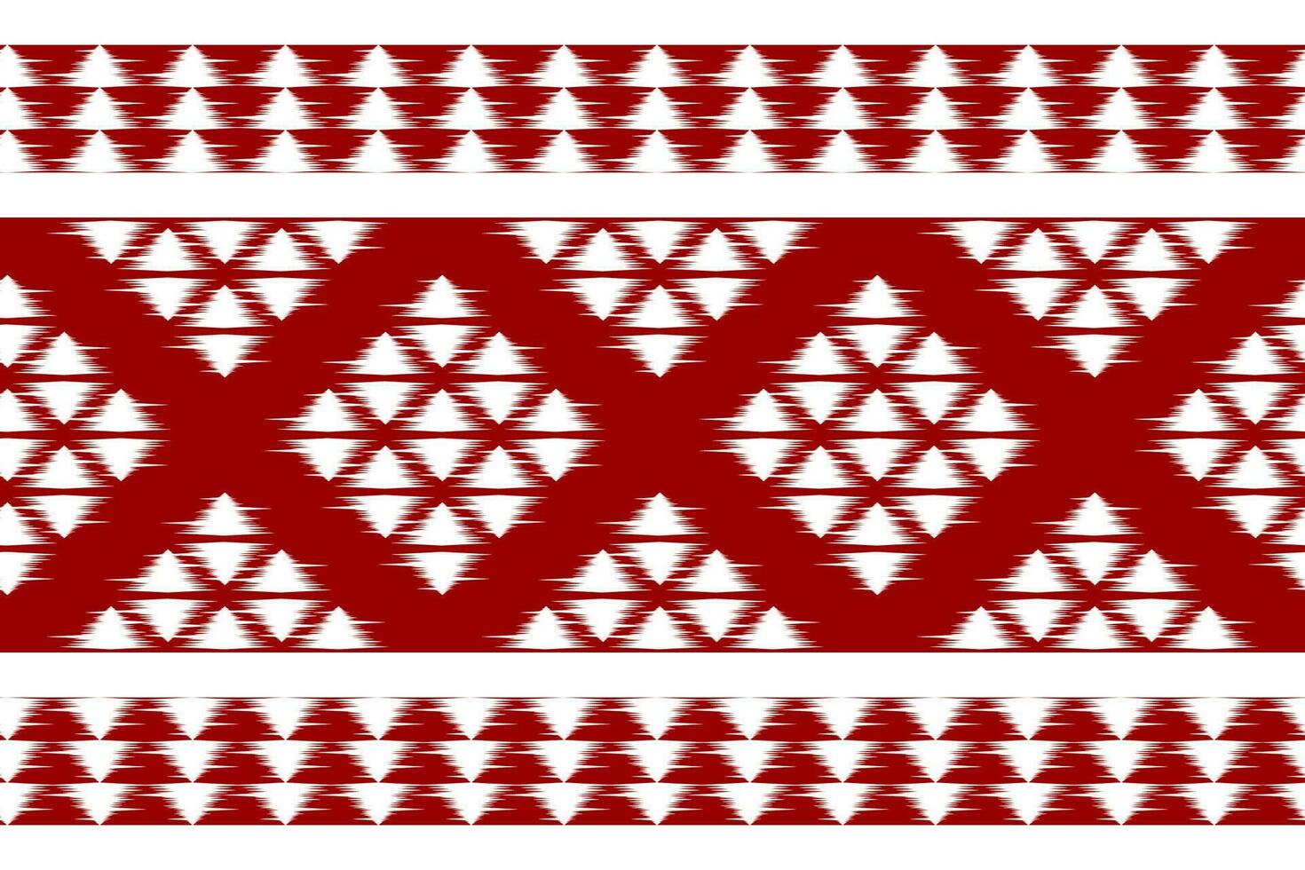 tapete ikat arte padrão vermelho. padrão sem emenda geométrico étnico ikat em tribal. estilo americano e mexicano. vetor